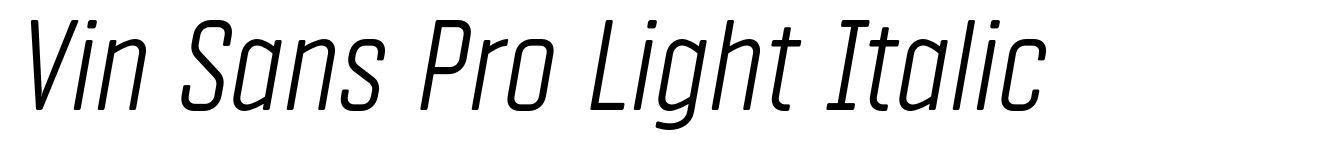 Vin Sans Pro Light Italic